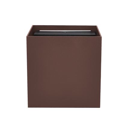 Brilagi - LED Außenwandleuchte CUBE LED/6W/230V braun IP54