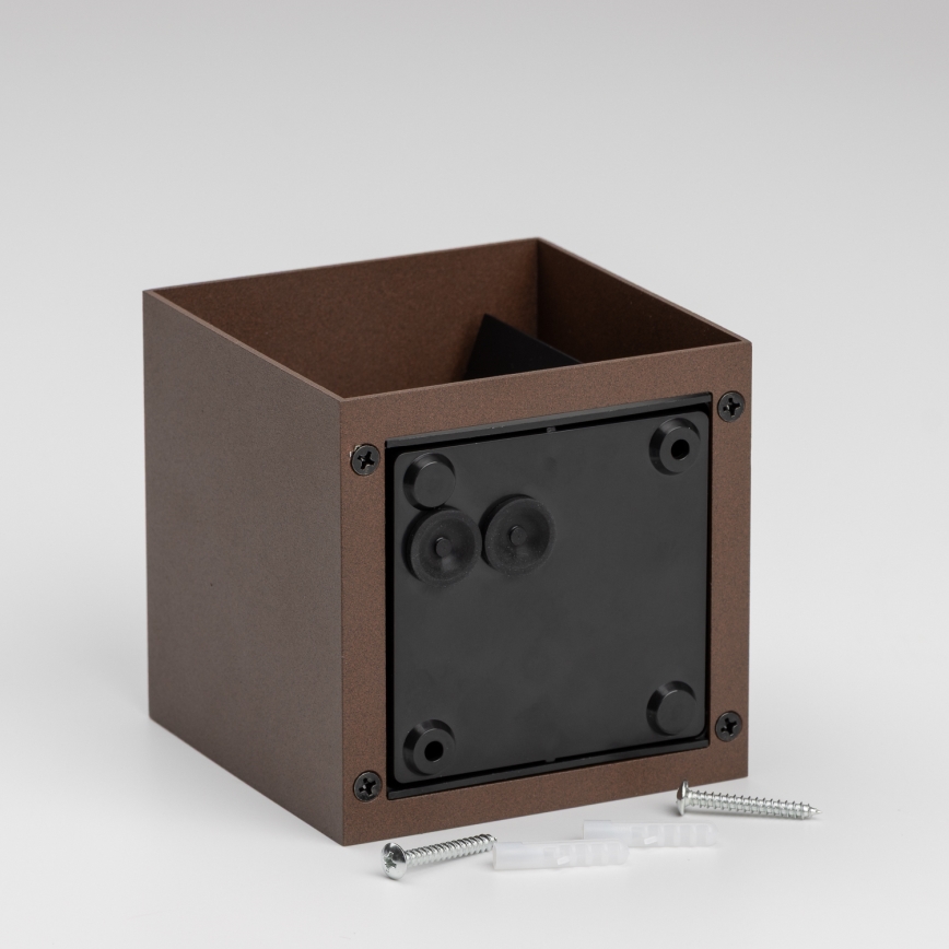 BRILAGI - LED Außenwandleuchte CUBE LED/6W/230V braun IP54