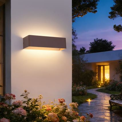 Brilagi - LED Außenwandleuchte DONNANI LED/12W/230V 30 cm braun IP44