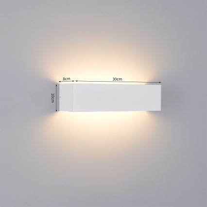 Brilagi - LED Außenwandleuchte DONNANI LED/12W/230V 30 cm weiß IP44