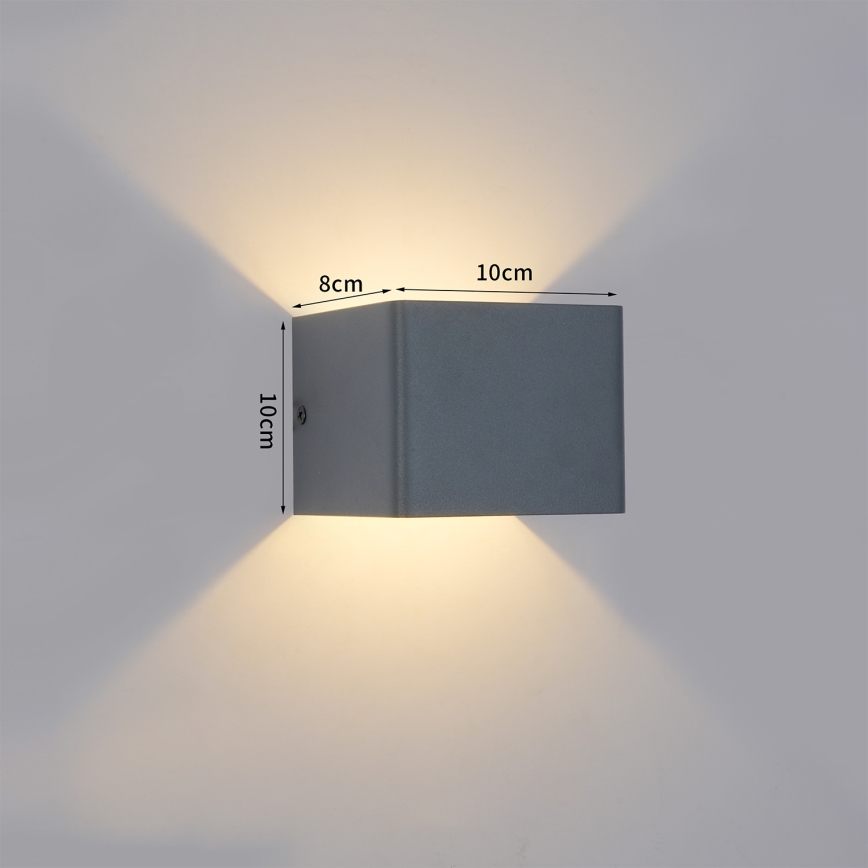 Brilagi - LED-Außenwandleuchte DONNANI LED/5W/230V 10 cm anthrazit IP44