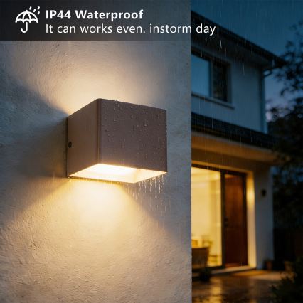 Brilagi - LED Außenwandleuchte DONNANI LED/5W/230V 10 cm braun IP44