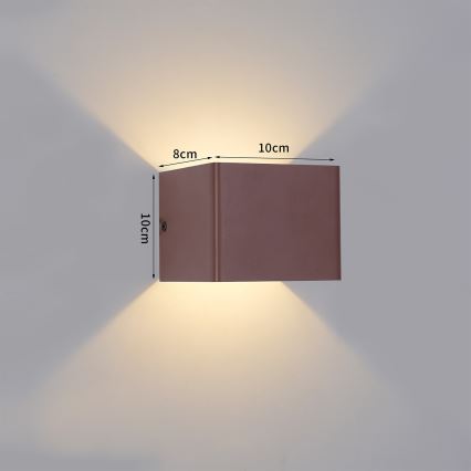Brilagi - LED Außenwandleuchte DONNANI LED/5W/230V 10 cm braun IP44