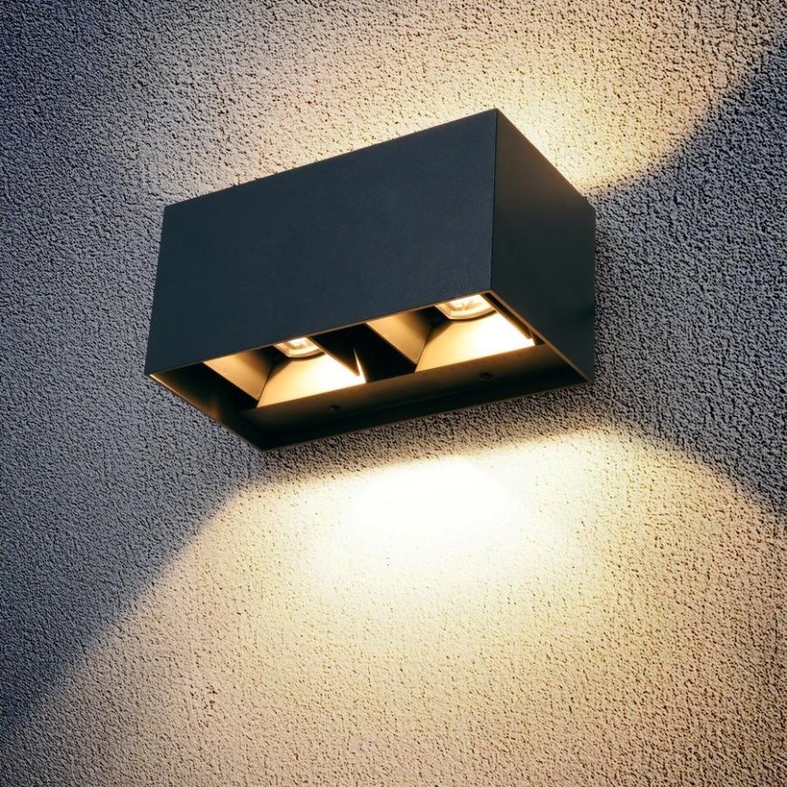 Brilagi - LED-Außenwandleuchte DOUBLE CUBE LED/12W/230V anthrazit IP65