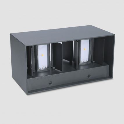 Brilagi - LED-Außenwandleuchte DOUBLE CUBE LED/12W/230V anthrazit IP65