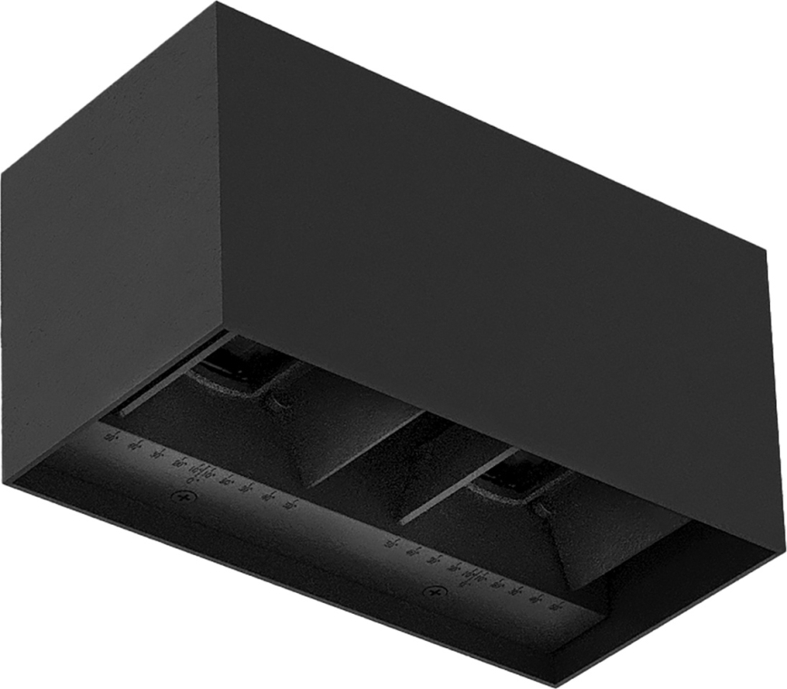 Brilagi - LED-Außenwandleuchte DOUBLE CUBE LED/12W/230V schwarz IP65