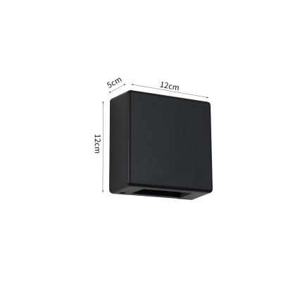 Brilagi - LED-Außenwandleuchte DOUBLERAY LED/6W/230V schwarz IP54