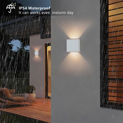 Brilagi - LED-Außenwandleuchte DOUBLERAY LED/6W/230V weiß IP54