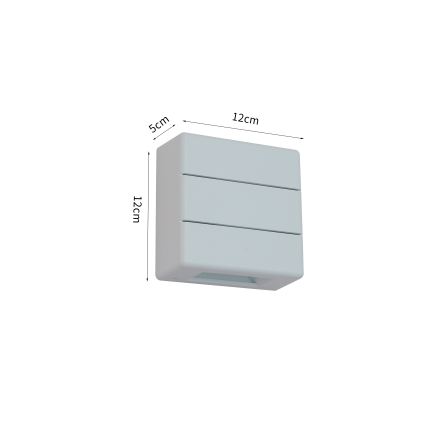 Brilagi - LED-Außenwandleuchte DOUBLERAY LINE LED/6W/230V weiß IP54