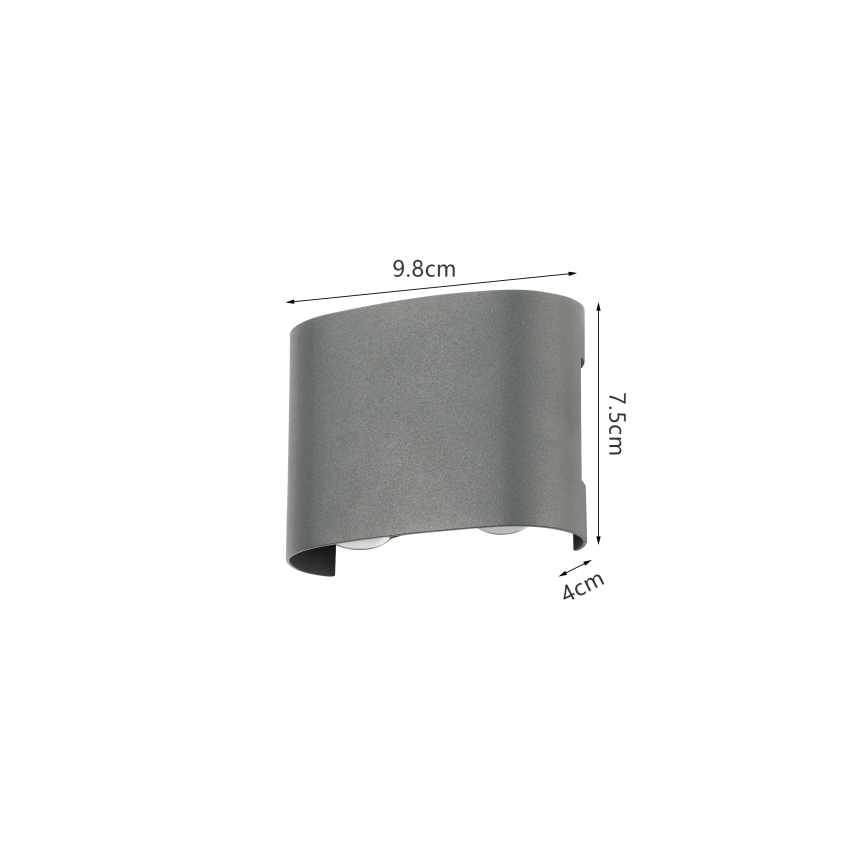 Brilagi - LED-Außenwandleuchte FLAREBOX LED/4W/230V anthrazit IP65