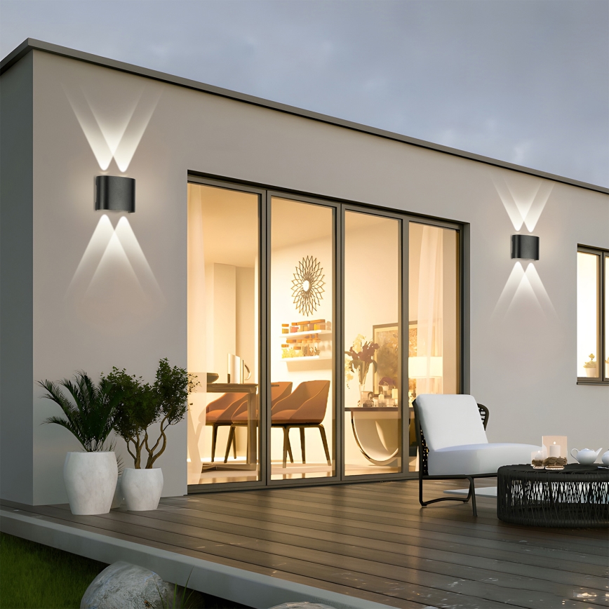 Brilagi - LED-Außenwandleuchte FLAREBOX LED/4W/230V schwarz IP65