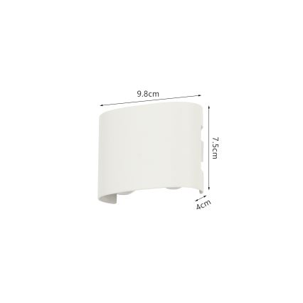 Brilagi - LED Außenwandleuchte FLAREBOX LED/4W/230V weiß IP65
