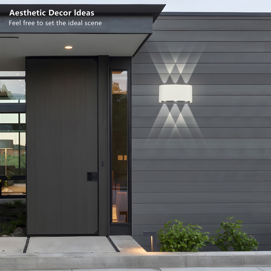 Brilagi - LED-Außenwandleuchte FLAREBOX LED/6W/230V weiß IP65