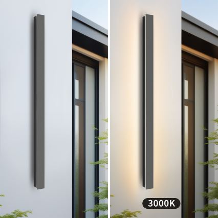 Brilagi - LINEAR LED-Außenwandleuchte, 22 W, 230 V, 3000 K, IP65, 100 cm, Anthrazit
