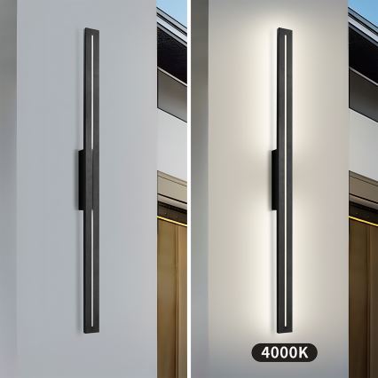 Brilagi - LED Außenwandleuchte LINEO LED/24W/230V 4000K IP65 100 cm schwarz