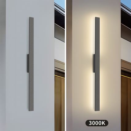 Brilagi - LED Außen-Wandleuchte LUNA LED/24W/230V 3000K IP65 100 cm anthrazit