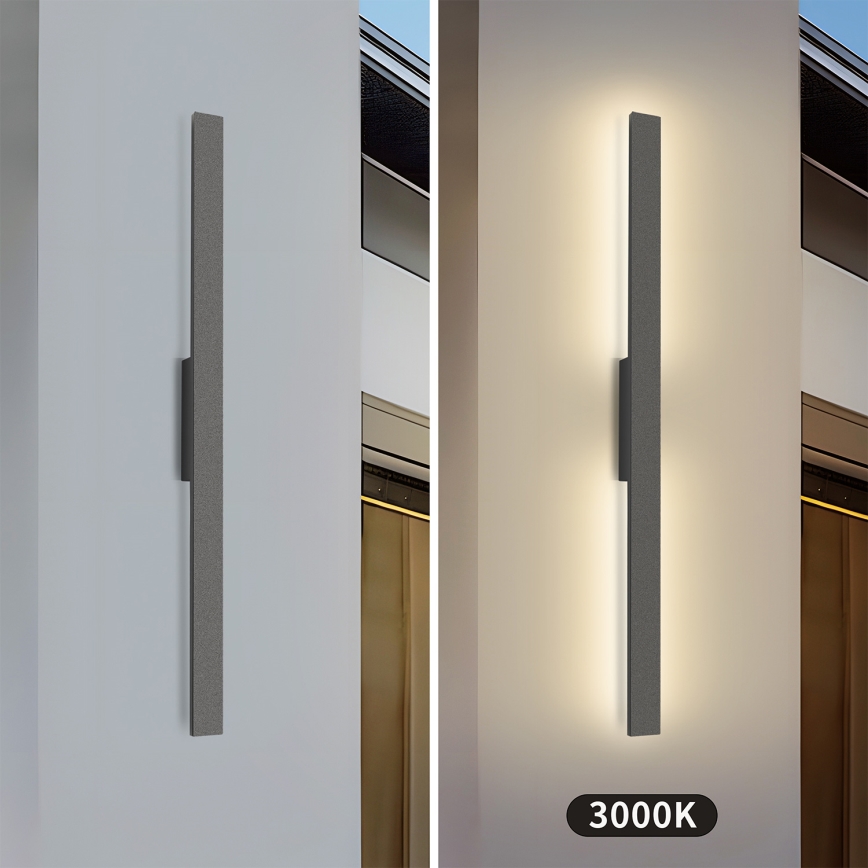 Brilagi - LED Außen-Wandleuchte LUNA LED/24W/230V 3000K IP65 100 cm anthrazit
