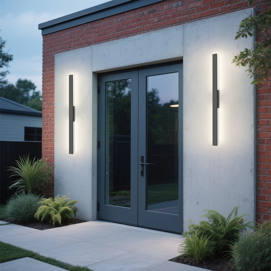 Brilagi - LED Außen-Wandleuchte LUNA LED/24W/230V 3000K IP65 100 cm anthrazit