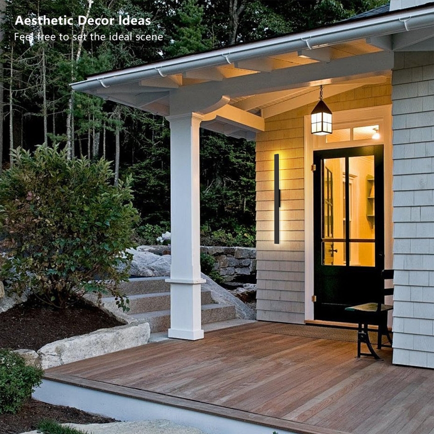 Brilagi - LED Außenwandleuchte LUNA LED/24W/230V 4000K IP65 100 cm schwarz CRI 90