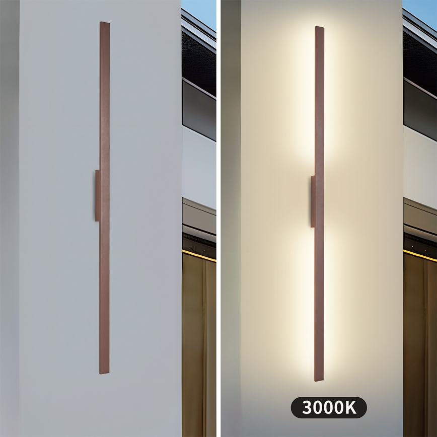 Brilagi - LED Außenwandleuchte LUNA LED/30W/230V 3000K IP65 150 cm braun CRI 90