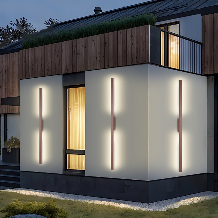 Brilagi - LED Außenwandleuchte LUNA LED/30W/230V 3000K IP65 150 cm braun CRI 90