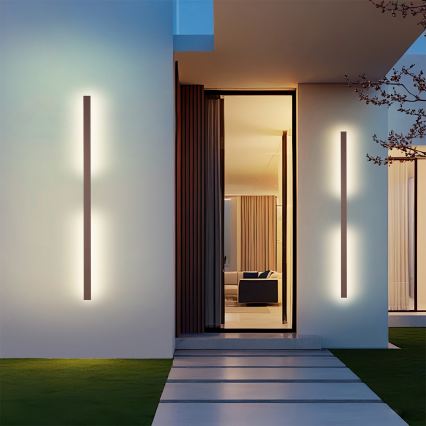 Brilagi - LED Außenwandleuchte LUNA LED/30W/230V 3000K IP65 150 cm braun CRI 90