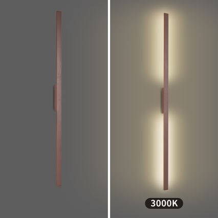Brilagi - LED Außenwandleuchte LUNA LED/30W/230V 3000K IP65 150 cm braun CRI 90