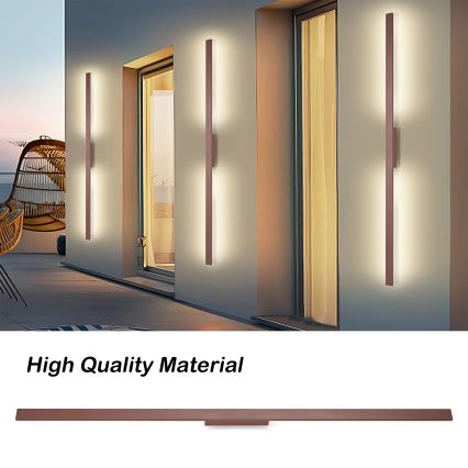 Brilagi - LED Außenwandleuchte LUNA LED/30W/230V 3000K IP65 150 cm braun CRI 90