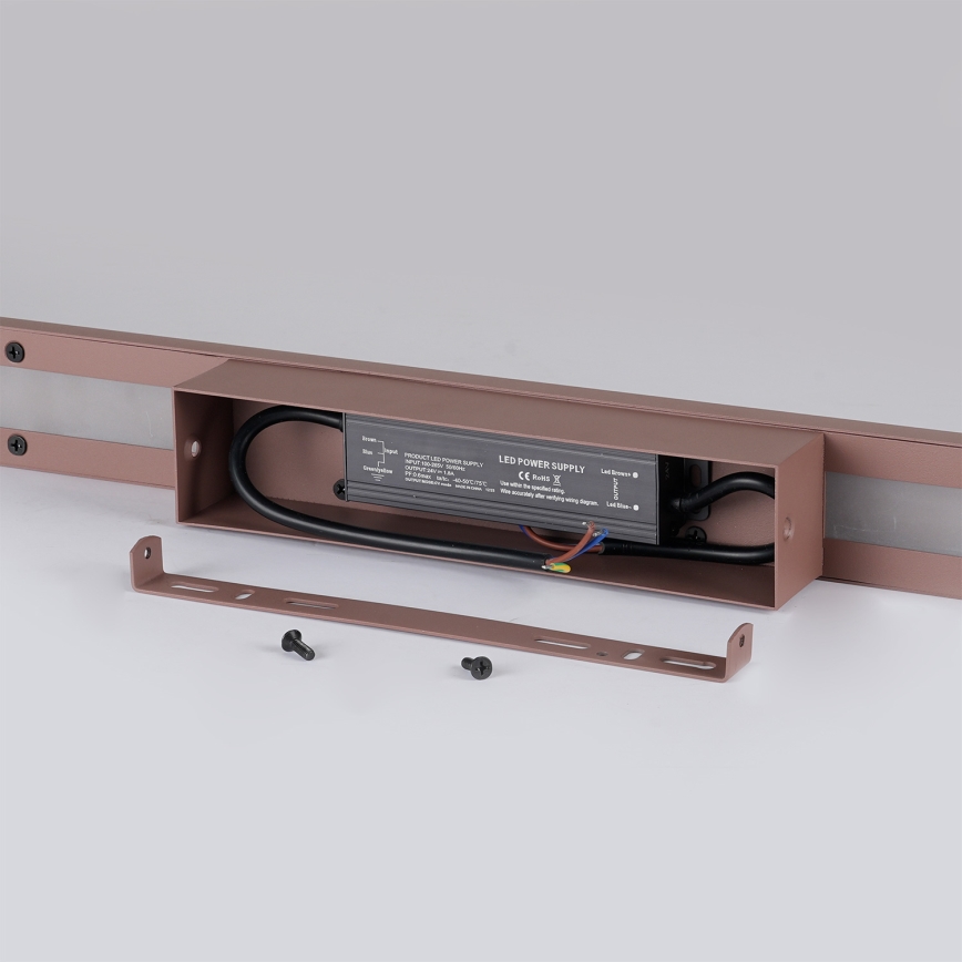 Brilagi - LED Außenwandleuchte LUNA LED/30W/230V 3000K IP65 150 cm braun CRI 90