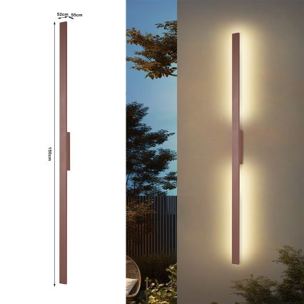 Brilagi - LED Außenwandleuchte LUNA LED/30W/230V 3000K IP65 150 cm braun CRI 90