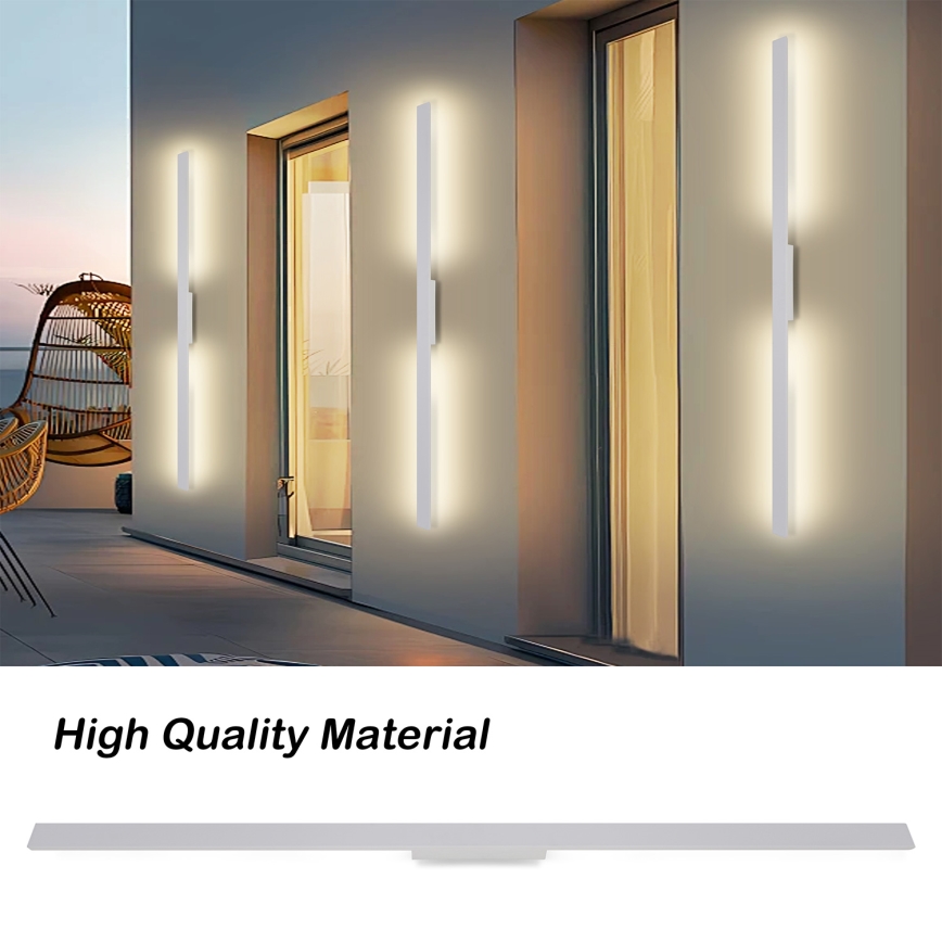 Brilagi - LED-Außenwandleuchte LUNA LED/30W/230V 3000K IP65 150 cm weiß CRI 90