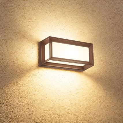 Brilagi - PARKER LED-Außenwandleuchte mit Sensor, 12W/230V, braun, IP44