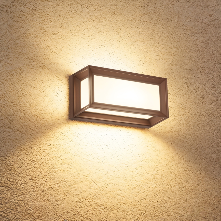 Brilagi - PARKER LED-Außenwandleuchte mit Sensor, 12W/230V, braun, IP44