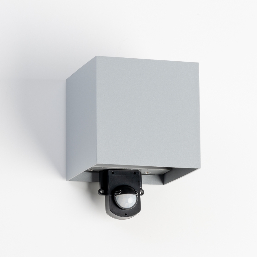 BRILAGI - LED-Außenwandleuchte mit Sensor CUBE LED/6W/230V grau IP65