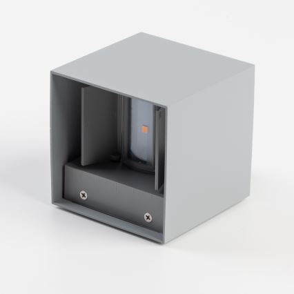 BRILAGI - LED-Außenwandleuchte mit Sensor CUBE LED/6W/230V grau IP65