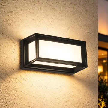 Brilagi - LED-Außenwandleuchte mit Sensor PARKER LED/12W/230V schwarz IP44