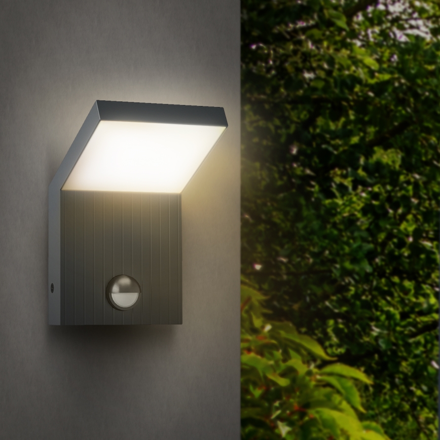 Brilagi - LED-Außenwandleuchte mit Sensor RIANO LED/8W/230V anthrazit IP65