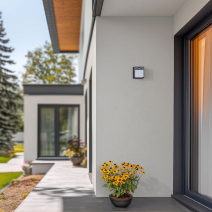 Brilagi - LED Außenwandleuchte mit Sensor TERNI LED/12W/230V Anthrazit IP44