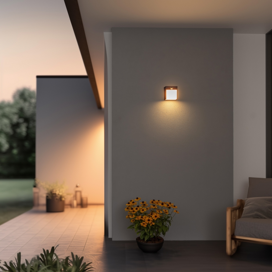 Brilagi - LED Außenwandleuchte mit Sensor TERNI LED/12W/230V Anthrazit IP44