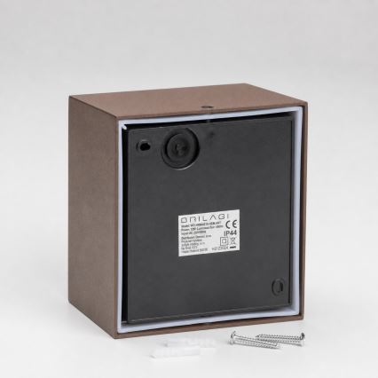 BRILAGI - LED-Außenwandleuchte mit Sensor TERNI LED/12W/230V braun IP44