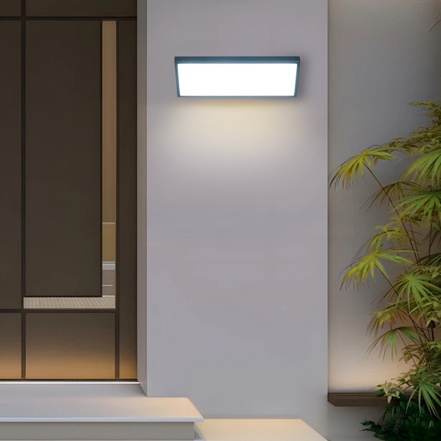 Brilagi - LED-Außenwandleuchte mit Sensor TRIANGLE LED/42W/230V, Anthrazit, IP65