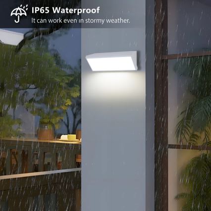 Brilagi - LED-Außenwandleuchte mit Sensor TRIANGLE LED/42W/230V weiß IP65
