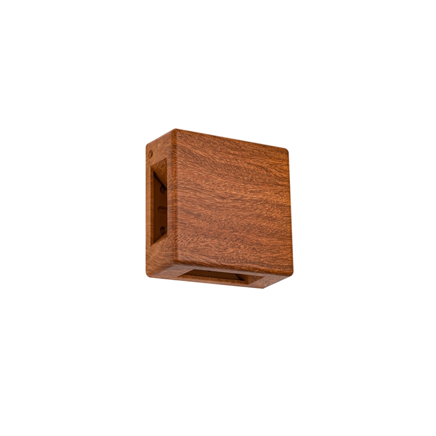 Brilagi - LED Außenwandleuchte QUADRAY LED/6W/230V Holzdekor IP54