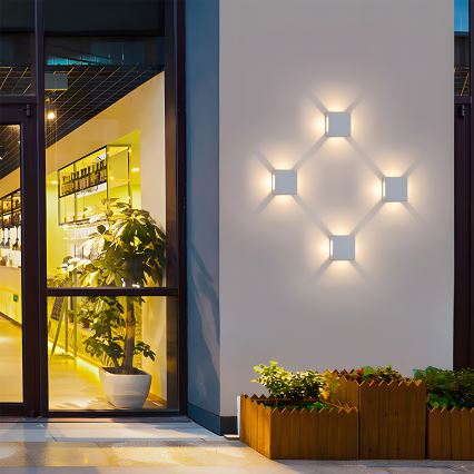 Brilagi - LED Außenwandleuchte QUADRAY LED/6W/230V weiß IP54