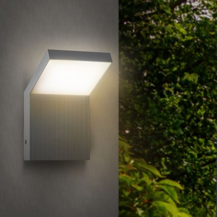Brilagi - LED Außenwandleuchte RIANO LED/8W/230V silber IP65