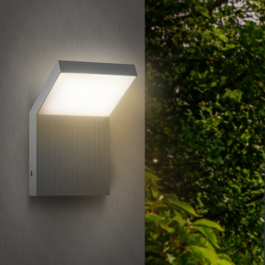 Brilagi - LED Außenwandleuchte RIANO LED/8W/230V silber IP65