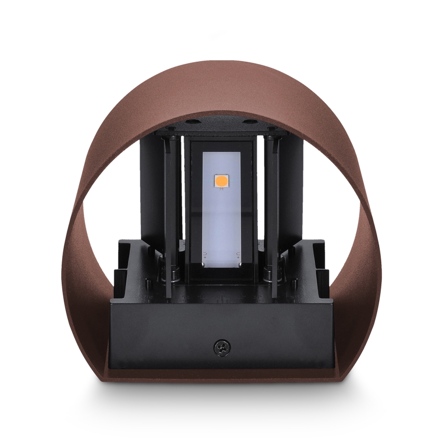 Brilagi - LED-Außenwandleuchte RONDO, 6W/230V, braun, IP54