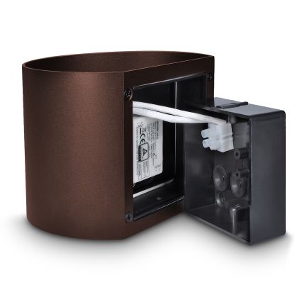 Brilagi - LED-Außenwandleuchte RONDO, 6W/230V, braun, IP54