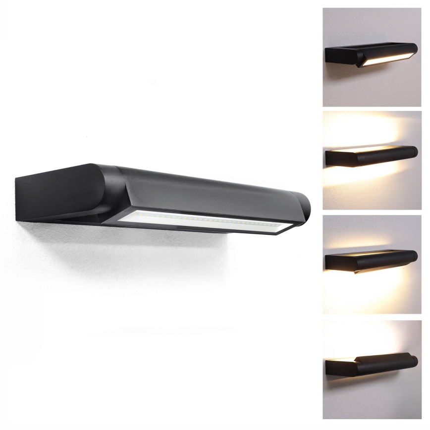 Brilagi - LED-Außenwandleuchte SALERNO LED/12W/230V 35,5 cm schwarz IP65