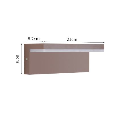Brilagi - LED Außenwandleuchte TESSI LED/10W/230V braun IP54